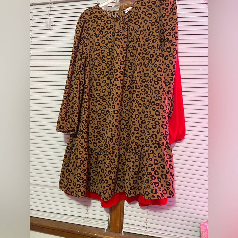 Leopard Print Midi Dress